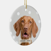 Aangepaste Vizsla Hond Foto Keramisch Ornament (Rechts)