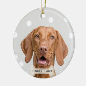 Aangepaste Vizsla Hond Foto Keramisch Ornament (Links)