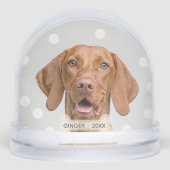 Aangepaste Vizsla Hond Foto Sneeuwbol (Voorkant)