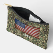 Aangepaste vlag camouflage groen gepersonaliseerde etui (Open)