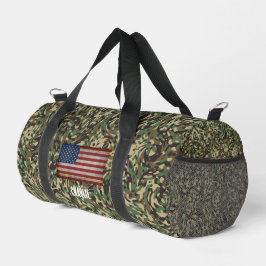 Aangepaste vlag camouflage groen gepersonaliseerde plunjezak