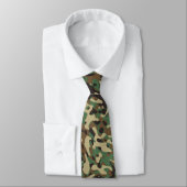 Aangepaste Vlag Camouflage Groen Gepersonaliseerde Stropdas (Gebonden)