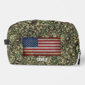 Aangepaste vlag Camouflage Groene gepersonaliseerd Toilettasje (Voorkant)