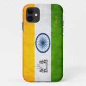Aangepaste vlag Indiase iPhone Case (Achterkant)
