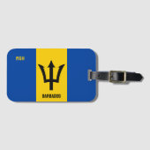 Aangepaste vlag op Monogram Barbados Bagagelabel (Voorkant (horizontaal))