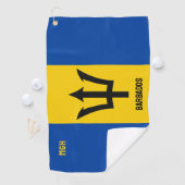Aangepaste vlag op Monogram Barbados Golfhanddoek (Insitu)