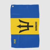 Aangepaste vlag op Monogram Barbados Golfhanddoek (Voorkant)