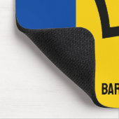 Aangepaste vlag op Monogram Barbados Muismat (Hoek)
