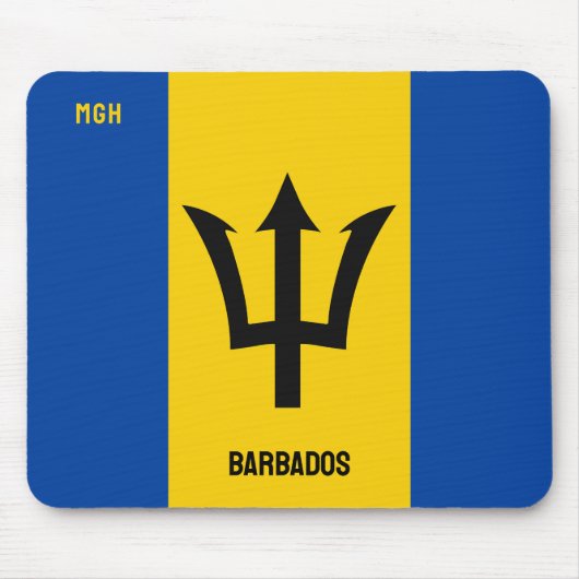 Aangepaste vlag op Monogram Barbados Muismat (Voorkant)