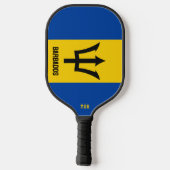 Aangepaste vlag op Monogram Barbados Pickleball Paddle (Achterkant)