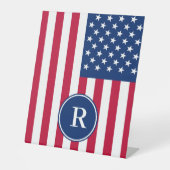 Aangepaste vlag reclamebord met voetstuk (Voorkant)