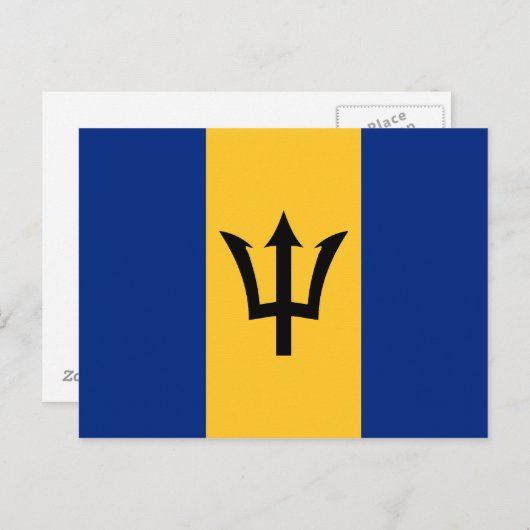 Aangepaste vlag van Barbados Trident van Neptune Briefkaart (Voorkant / Achterkant)