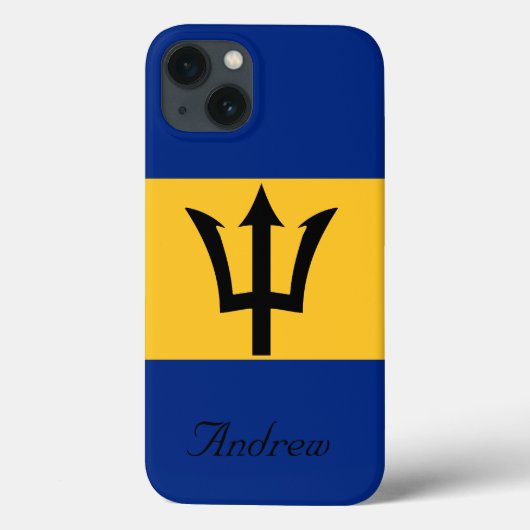 Aangepaste vlag van Barbados Trident van Neptune Case-Mate iPhone Case (Achterkant)