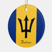 Aangepaste vlag van Barbados Trident van Neptune Keramisch Ornament (Links)