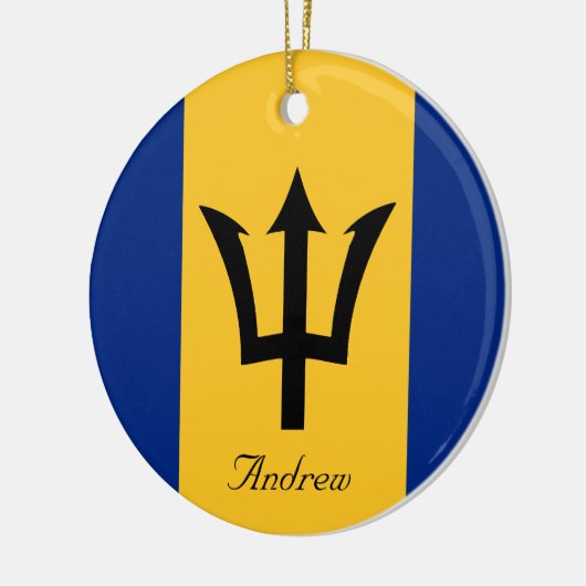 Aangepaste vlag van Barbados Trident van Neptune Keramisch Ornament (Links)