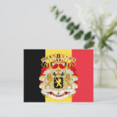 Aangepaste vlag van België zwart-wit rood Briefkaart (Staand voorkant)