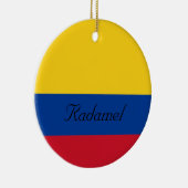 Aangepaste vlag van Colombia Yellow Blue Red Keramisch Ornament (Rechts)