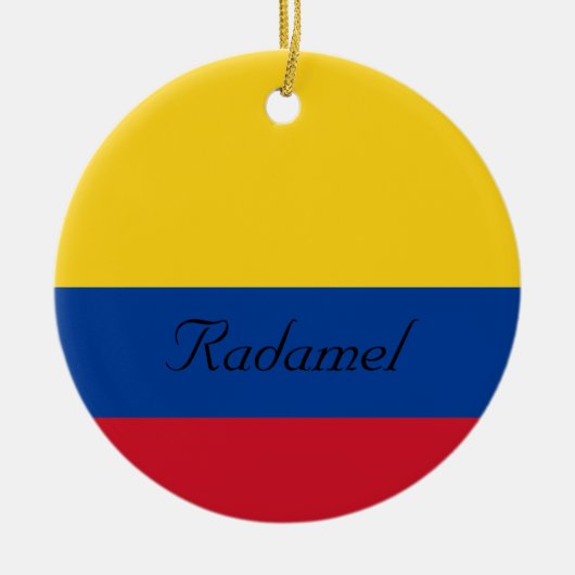 Aangepaste vlag van Colombia Yellow Blue Red Keramisch Ornament (Voorkant)