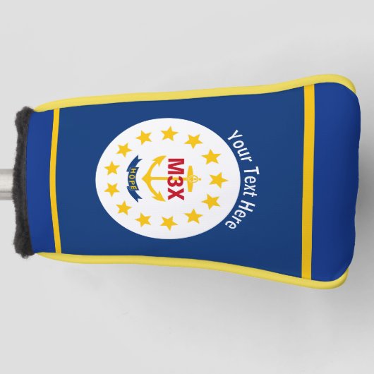 Aangepaste vlag van de Jouw tekst Rhode Island-sta Golfheadcover (Voorkant)