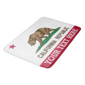 Aangepaste vlag van de Republiek Californië Badmat (Gekanteld)