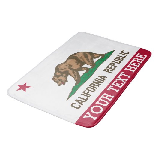 Aangepaste vlag van de Republiek Californië Badmat (Gekanteld)