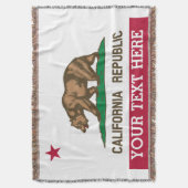 Aangepaste vlag van de Republiek Californië Deken (Voorkant Verticaal)