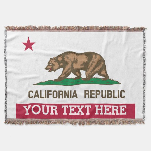 Aangepaste vlag van de Republiek Californië Deken (Voorkant)
