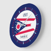 Aangepaste vlag van de staat Monogram Ohio op een Grote Klok (Hoek)