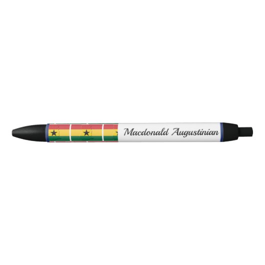 Aangepaste vlag van GHANA Zwarte Inkt Pen (Voorkant)