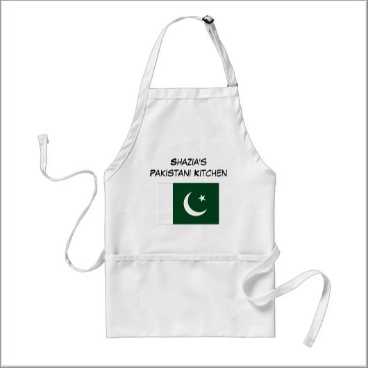 Aangepaste vlag van Pakistan Wit en Groen Standaard Schort