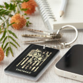 Aangepaste vlag van Reel Cool Dad Camouflage Vist Sleutelhanger (Voorkant Rechts)