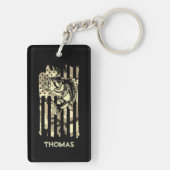 Aangepaste vlag van Reel Cool Dad Camouflage Vist Sleutelhanger (achterkant)