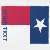 Aangepaste vlag van Texas Fleece Deken (Voorkant (Horizontaal))