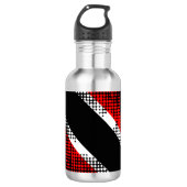 Aangepaste vlag van Trinidad en Tobago Dot Pattern Waterfles (Voorkant)