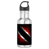 Aangepaste vlag van Trinidad en Tobago Dot Pattern Waterfles (Voorkant)