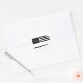 Aangepaste vlag vierkante sticker (Envelop)
