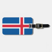 Aangepaste vlag voor bagagelabel - IJsland (Voorkant horizontaal)