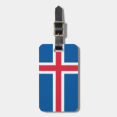 Aangepaste vlag voor bagagelabel - IJsland (Voorkant verticaal)