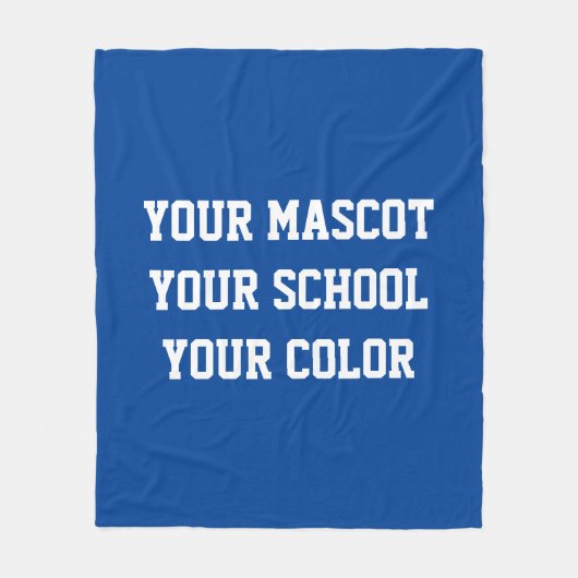Aangepaste vlag voor middelbare school fleece deken (Voorkant)