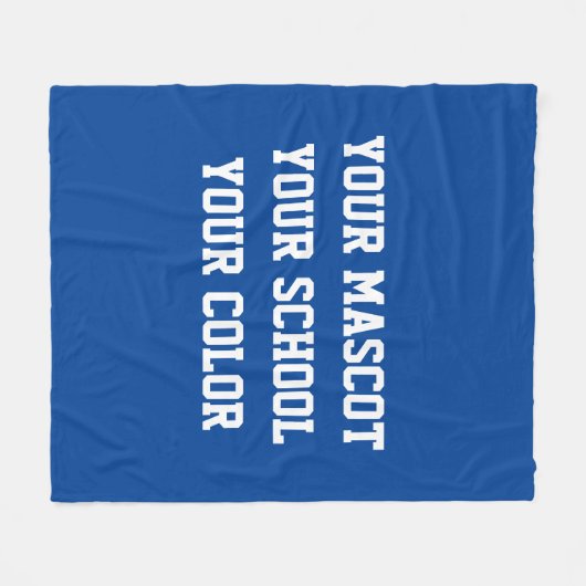 Aangepaste vlag voor middelbare school fleece deken (Voorkant (Horizontaal))