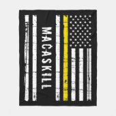 Aangepaste vlag voor verzender Thin Yellow Line Fleece Deken (Voorkant)