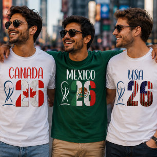 Aangepaste vlaggen van landen 2026 Wereldbeker Ges T-shirt