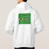 Aangepaste vlagnaam voetbaluitrusting van het Braz Hoodie (Achterkant)