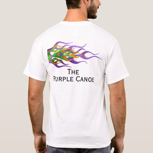 Aangepaste vlammen bootnaam achterkant t-shirt (Achterkant)