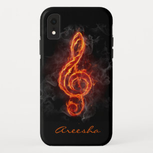 Aangepaste Vlammende Muzieknoot Case-Mate iPhone Case