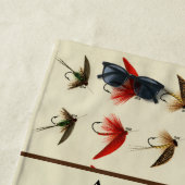 Aangepaste Vliegvissen Vliegen Forel Rustieke Wate Strandlaken (In situ)