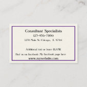 Aangepaste vlinder - Aangepaste Visitekaartjes (Achterkant)