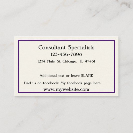 Aangepaste vlinder - Aangepaste Visitekaartjes (Achterkant)