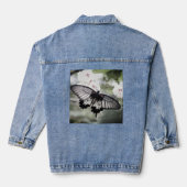 Aangepaste vlinder afbeelding Perfecte Klassieke t Denim Jacket (Achterkant)