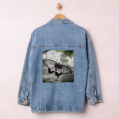 Aangepaste vlinder afbeelding Perfecte Klassieke t Denim Jacket (Hangar)